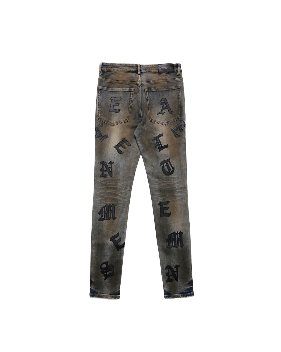 Elements of Art "Scattered" Jeans - Faded Wash
