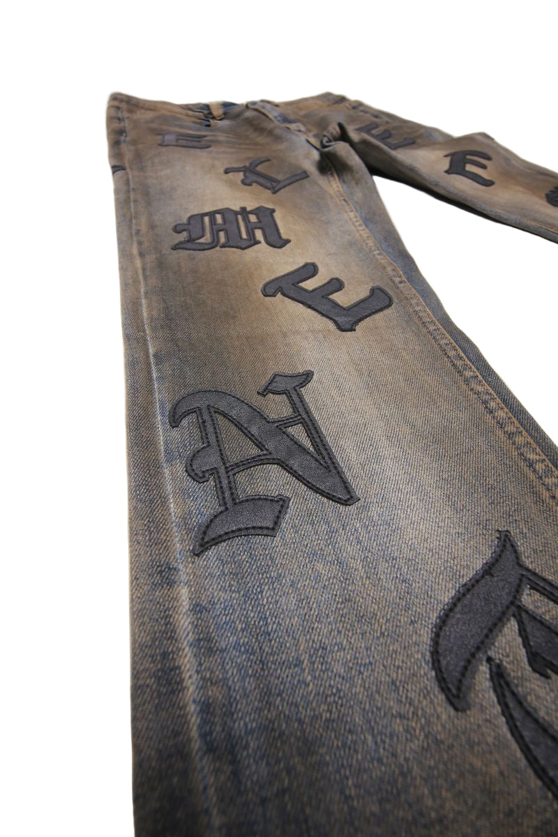 Elements of Art "Scattered" Jeans - Faded Wash