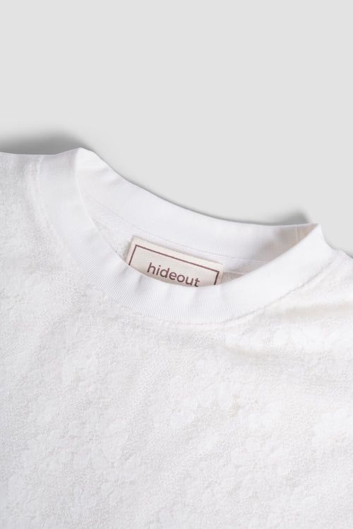 Hideout Lace Flower T-Shirt - Embroidered