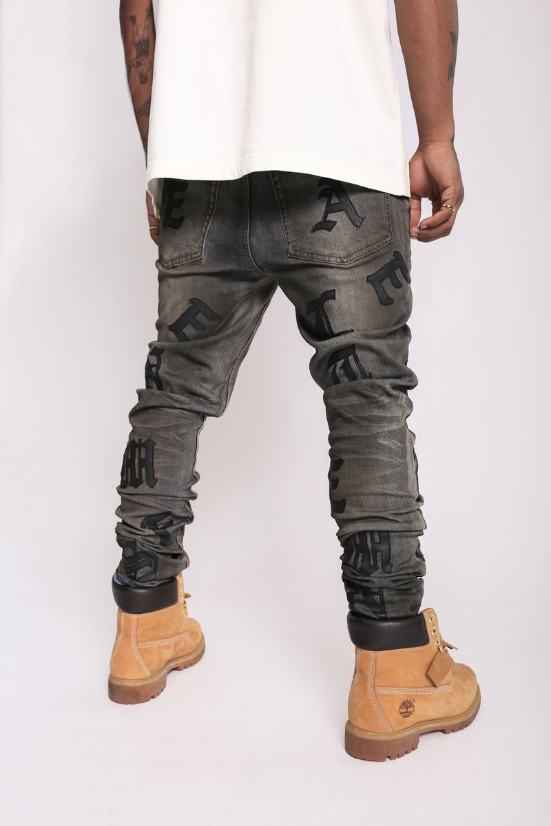 Elements of Art "Scattered" Jeans - Faded Wash