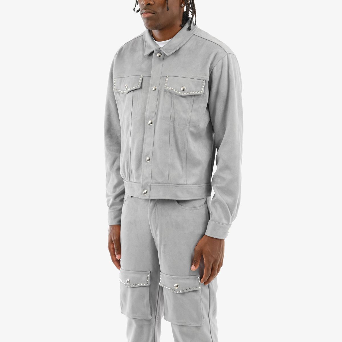 Copper Rivet On Suede Crop Jkt Women's Jacket