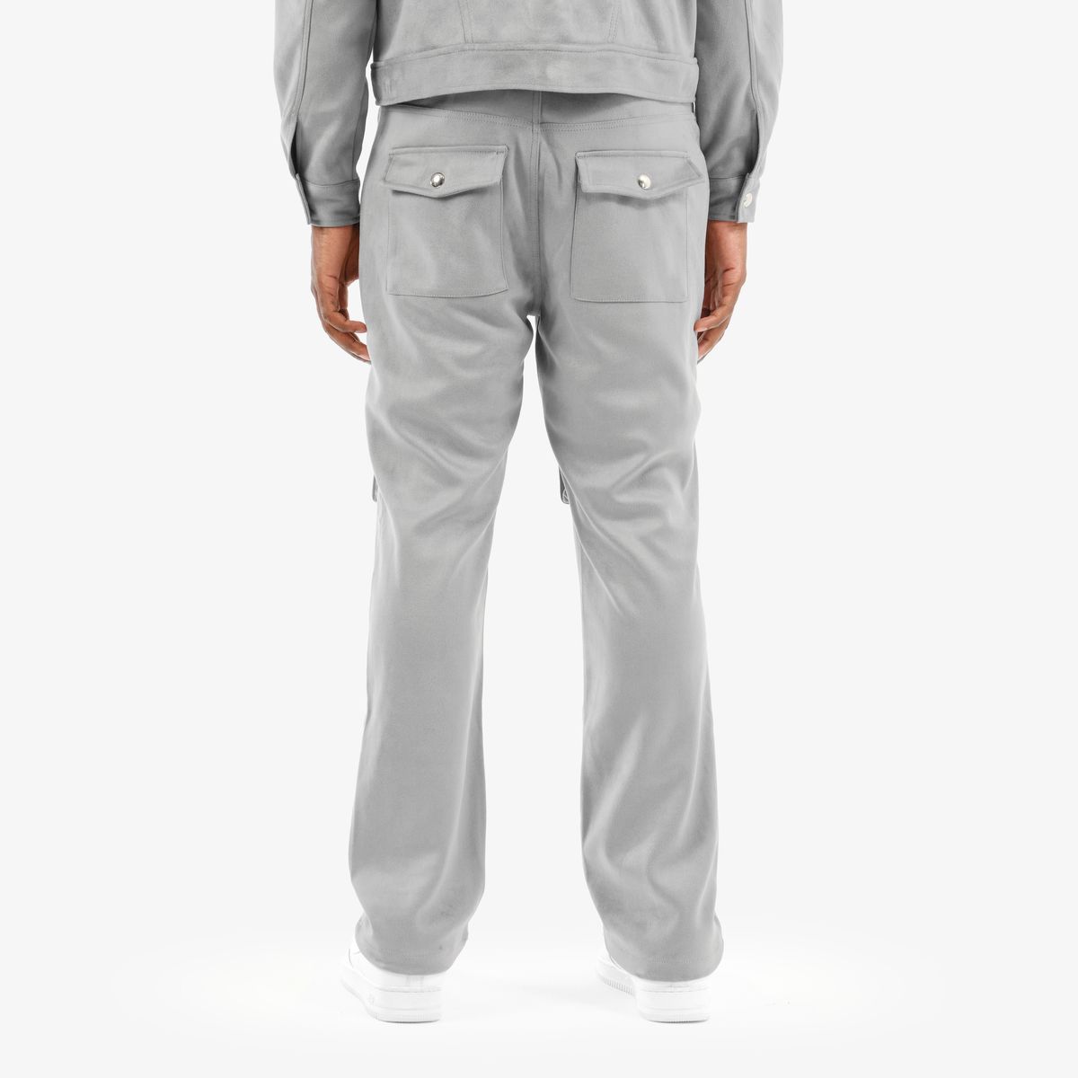 Copper Rivet Cargo Pants - Gray