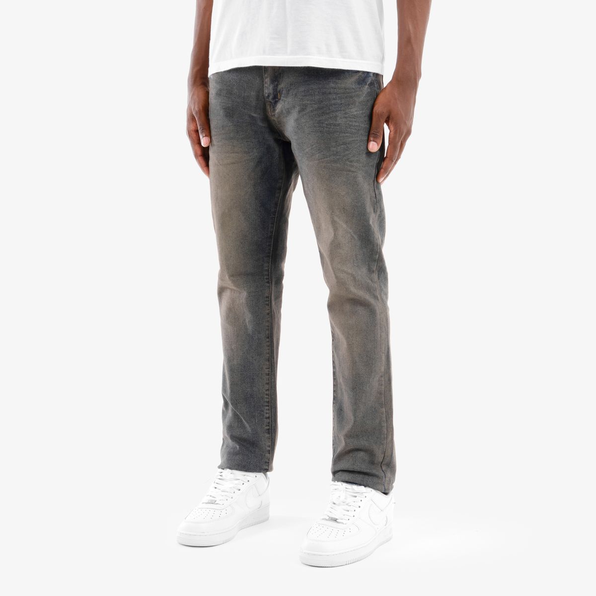 Copper Rivet Faded Stitch Jeans - Tapered Leg