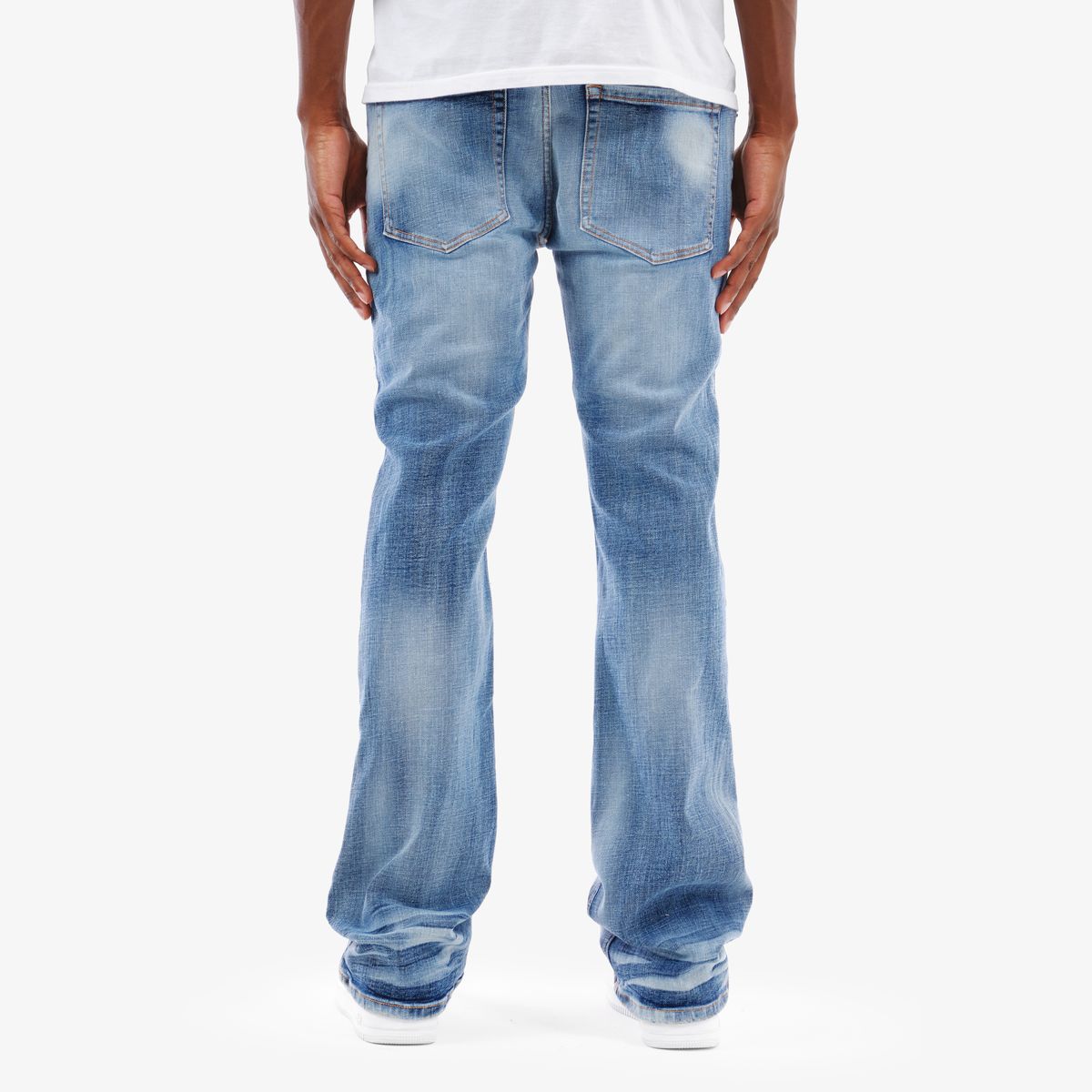Copper Rivet Whisker Jeans - Flare Fit