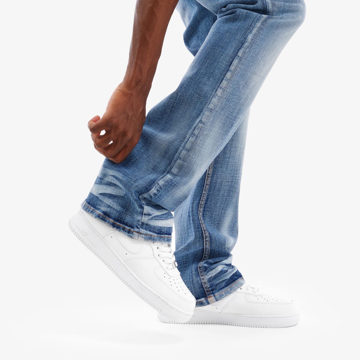 Copper Rivet Whisker Jeans - Flare Fit