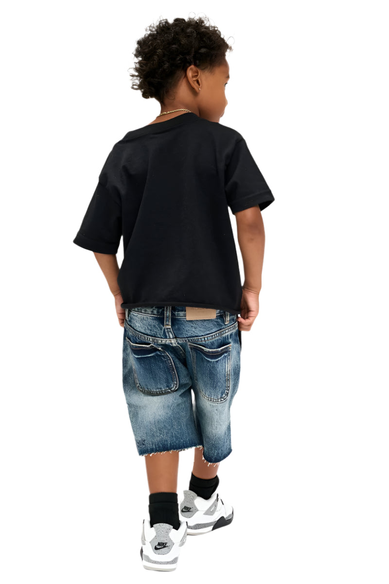Valabasas "Vplay-Vsh2-1004" Kids Shorts with Frayed Hem