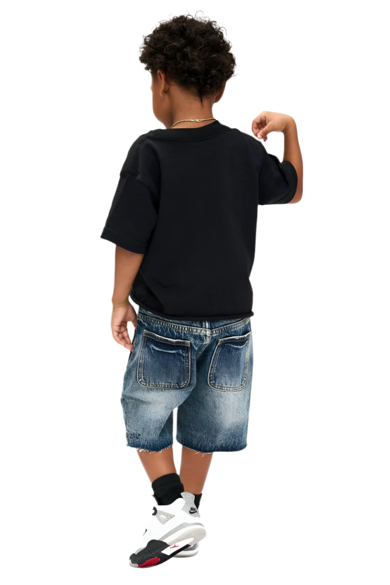 Valabasas "Vplay-Vsh2-1004" Kids Shorts with Frayed Hem