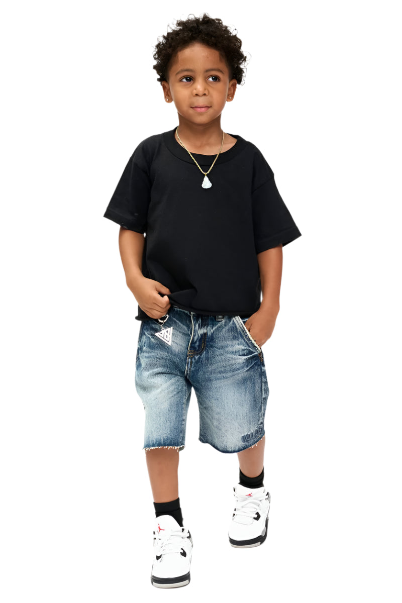 Valabasas "Vplay-Vsh2-1004" Kids Shorts with Frayed Hem