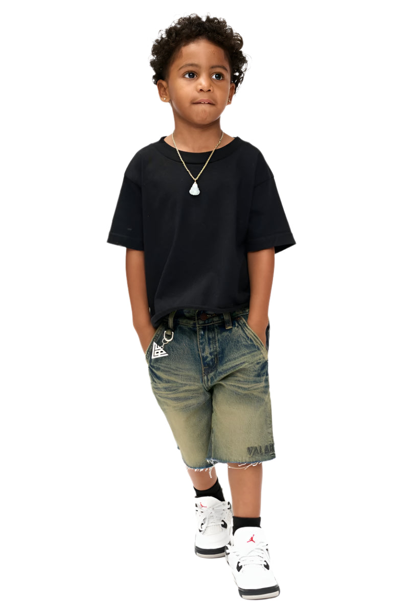 Valabasas "Vplay-Vsh2-1004" Kids Shorts with Frayed Hem