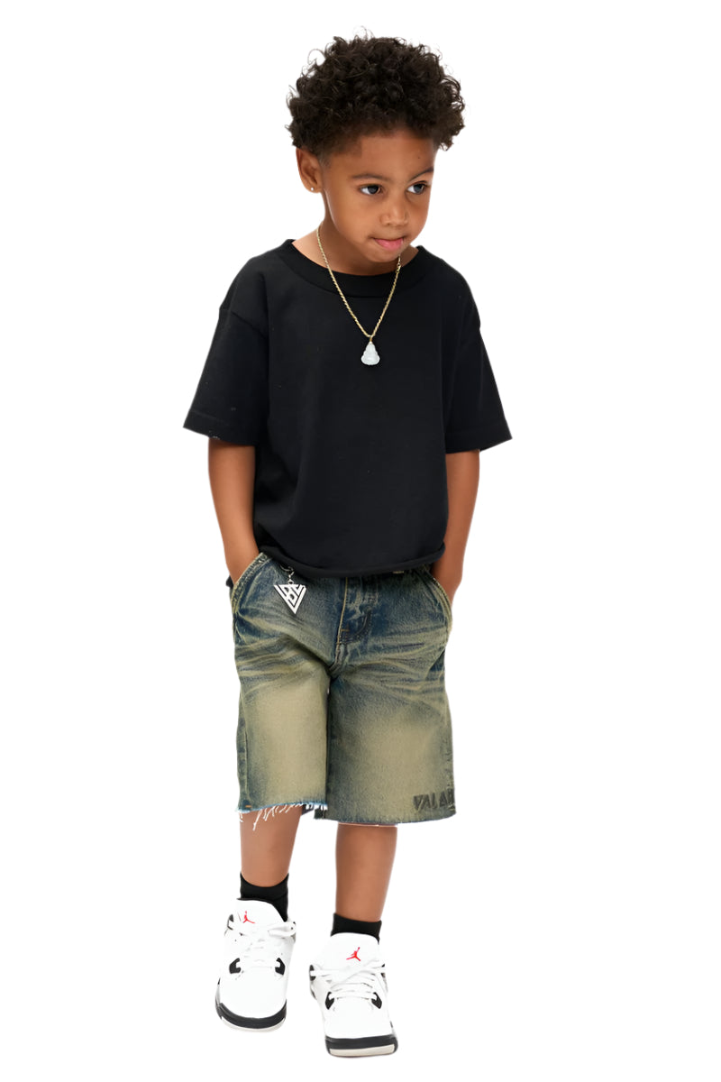 Valabasas "Vplay-Vsh2-1004" Kids Shorts with Frayed Hem