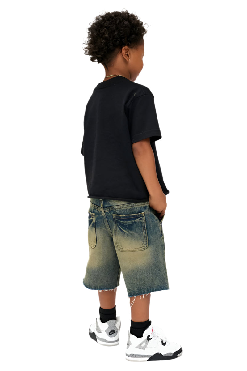 Valabasas "Vplay-Vsh2-1004" Kids Shorts with Frayed Hem