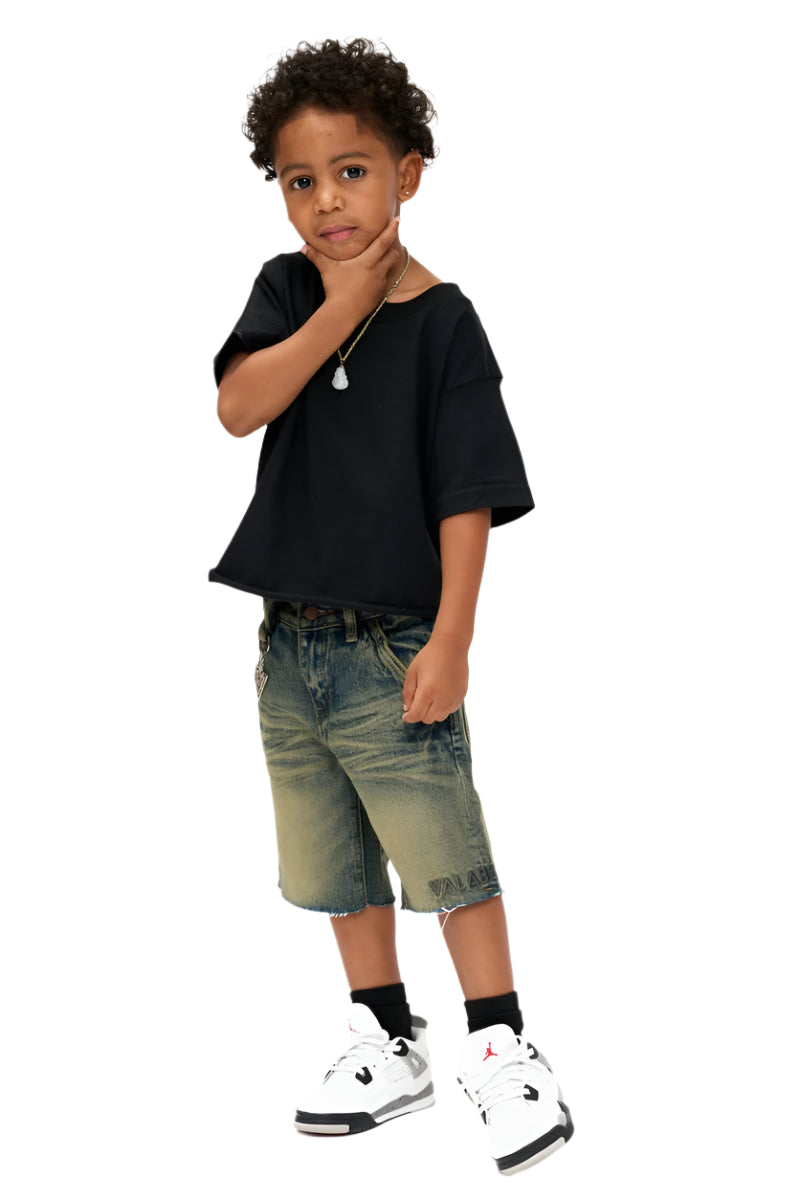 Valabasas "Vplay-Vsh2-1004" Kids Shorts with Frayed Hem
