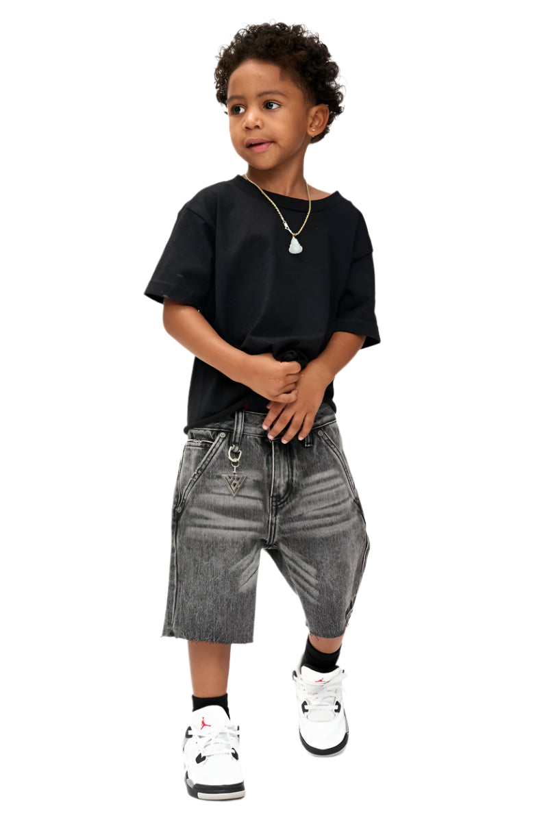 Valabasas "Vplay-Vsh2-1004" Kids Shorts with Frayed Hem