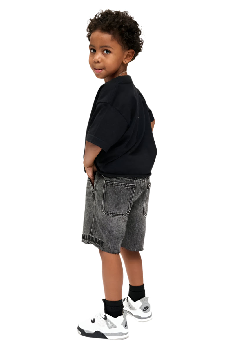 Valabasas "Vplay-Vsh2-1004" Kids Shorts with Frayed Hem