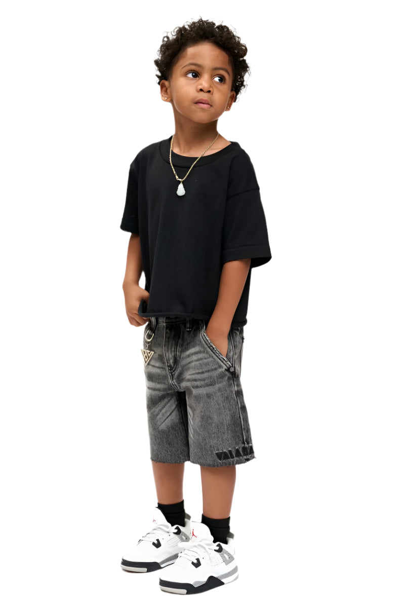Valabasas "Vplay-Vsh2-1004" Kids Shorts with Frayed Hem