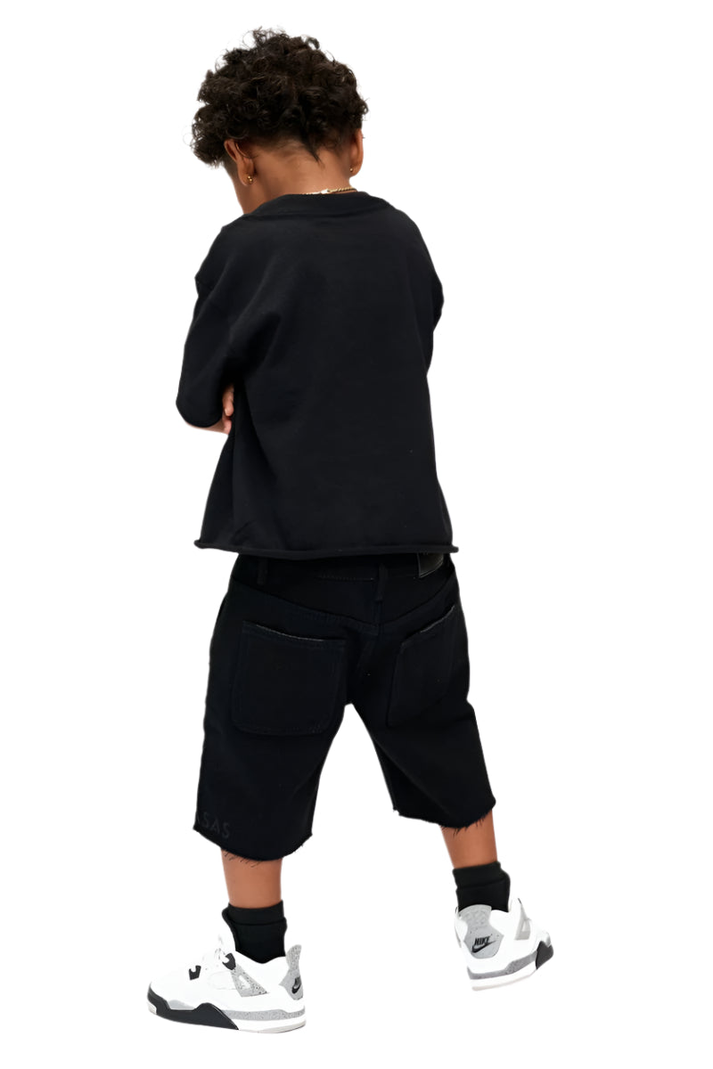 Valabasas "Vplay-Vsh2-1004" Kids Shorts with Frayed Hem