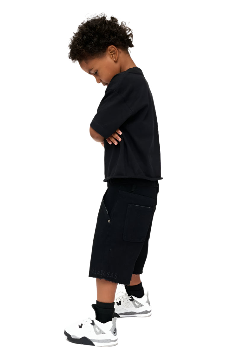 Valabasas "Vplay-Vsh2-1004" Kids Shorts with Frayed Hem