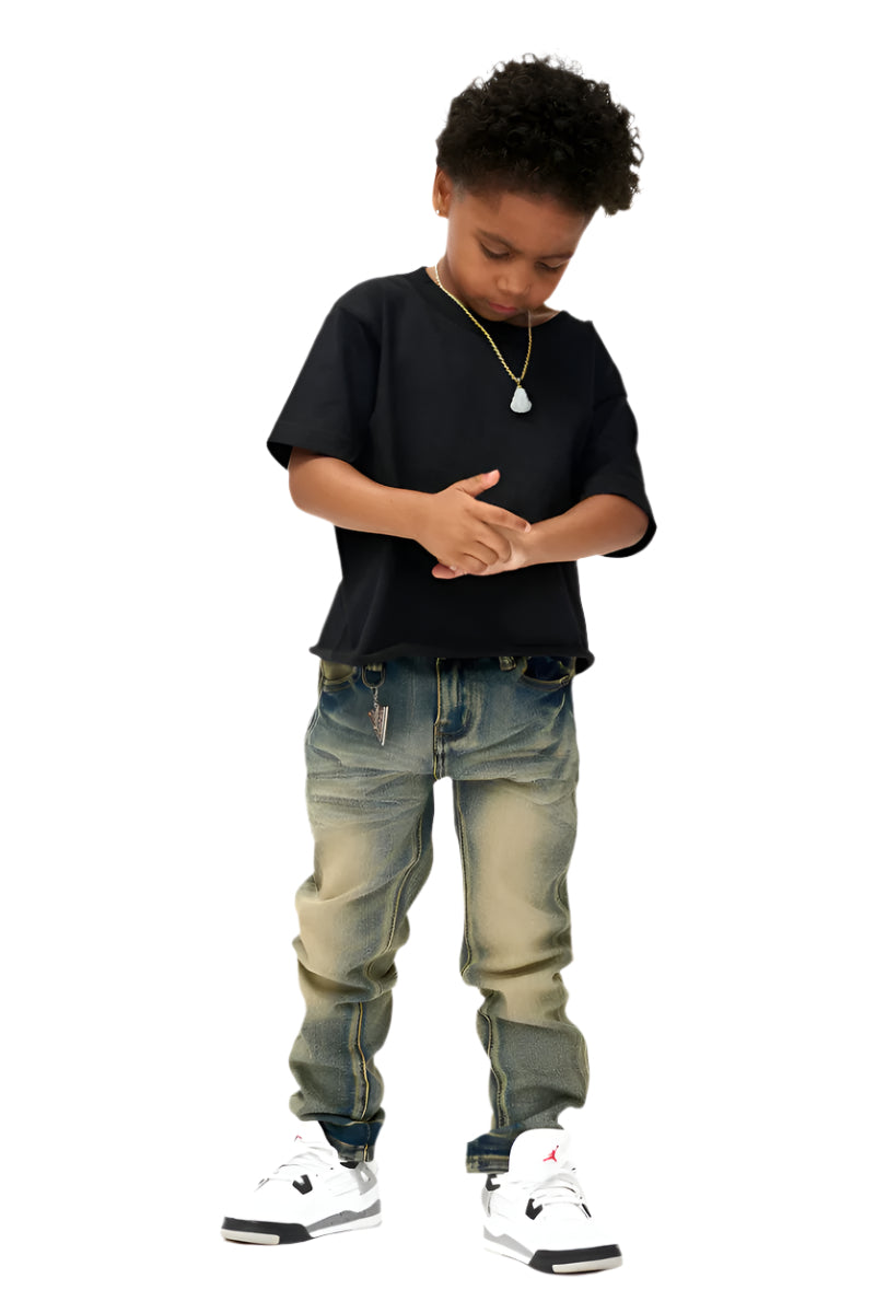 Valabasas "Vplay-Vj1-1004" Kids Jeans with Chain Accessory