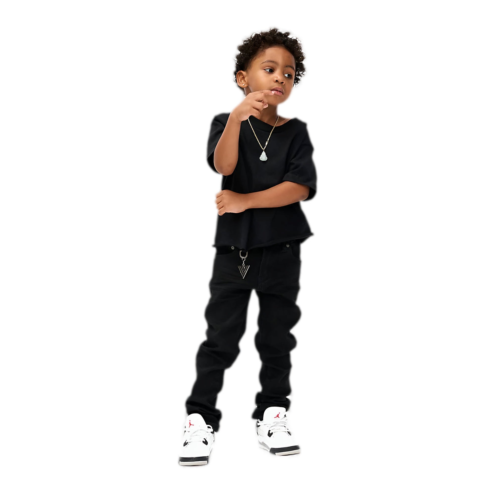 Valabasas Slim Kids Jeans with Chain Accessory