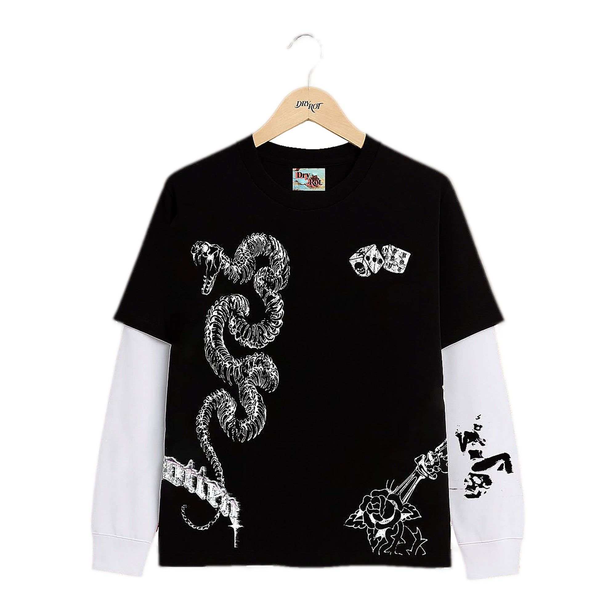 Dry Rot "456 LS" T-Shirt - Black
