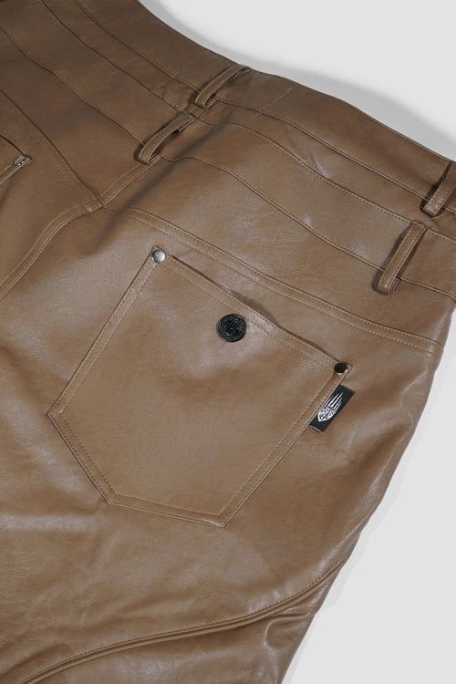The Hideout Faux Fur Vegan Leather Double Jeans