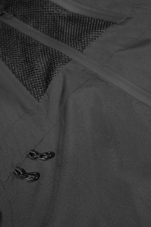 The Hideout White Lines Waterproof Utility Men's Jacket - Mesh Panel