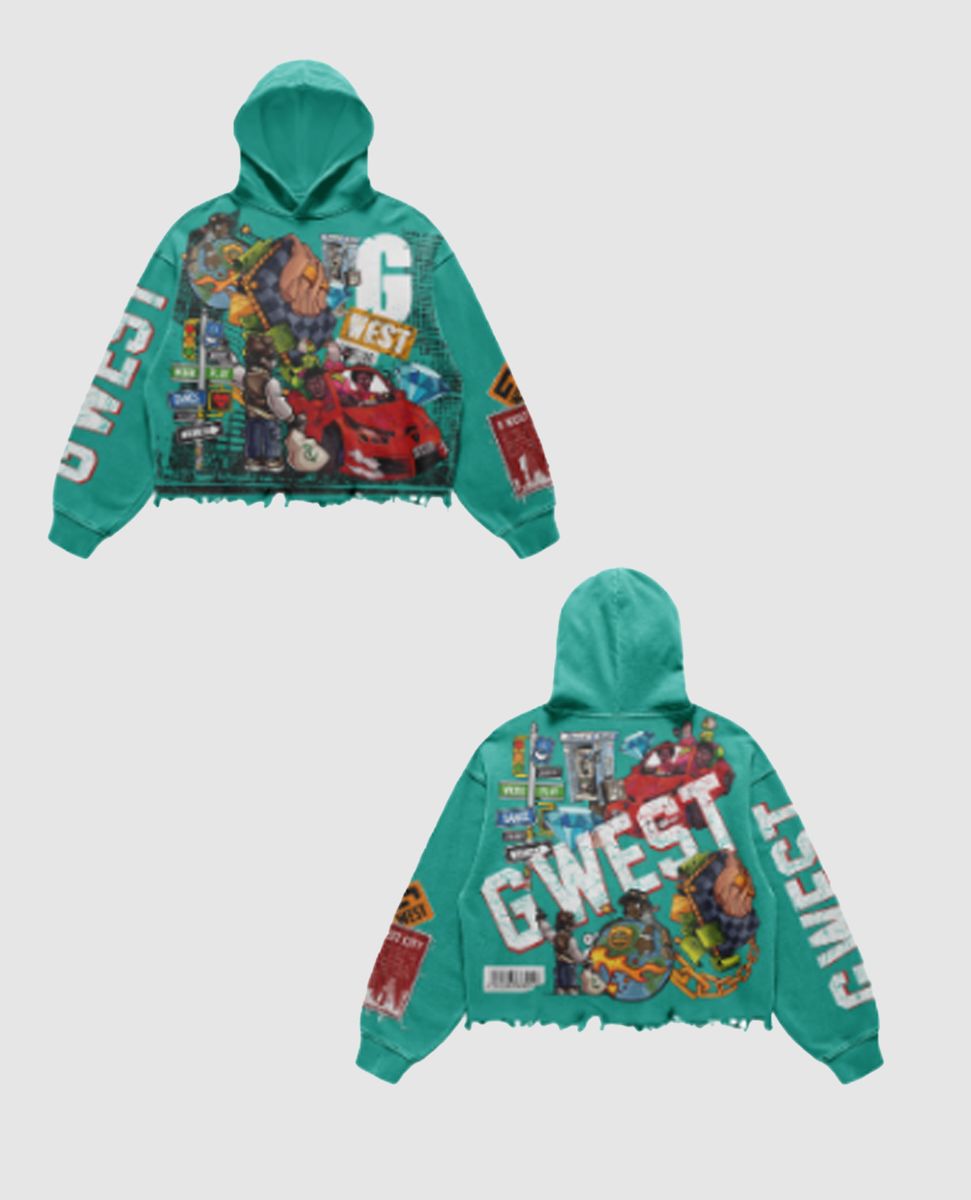 G-West Complicated Graphic Hoodie - Graphic Print