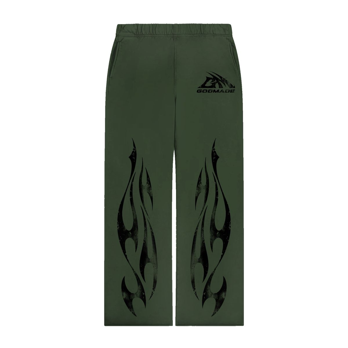 Godmade Gm Flame Sweatpants - Olive Color