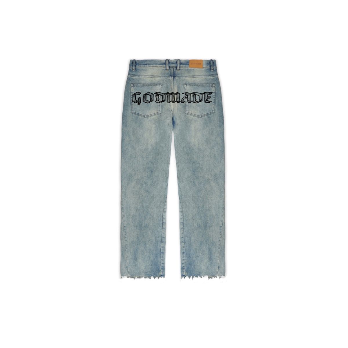 Godmade Gm Flame Denim Jeans - Light Wash