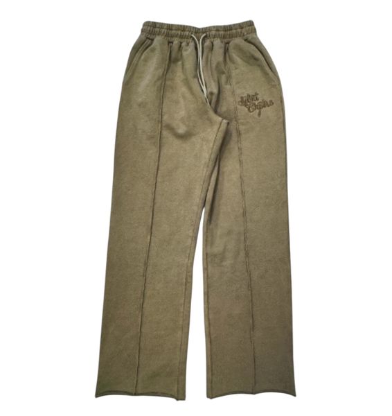 Silnt Chptrs Embroidered Sweatpants - Relaxed Fit Brown