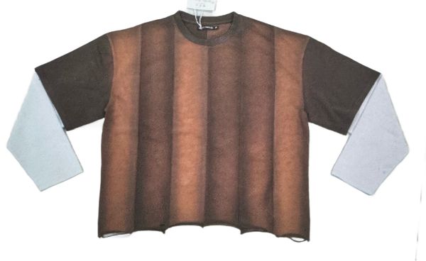 Silnt Chptrs Stripe Long Sleeve T-Shirt - Raw Hem