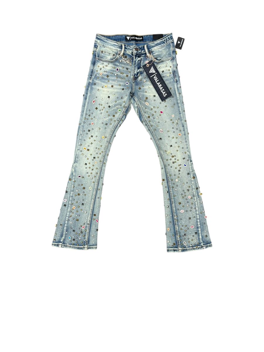 Valabasas Alguero Stacked Embellished Jeans