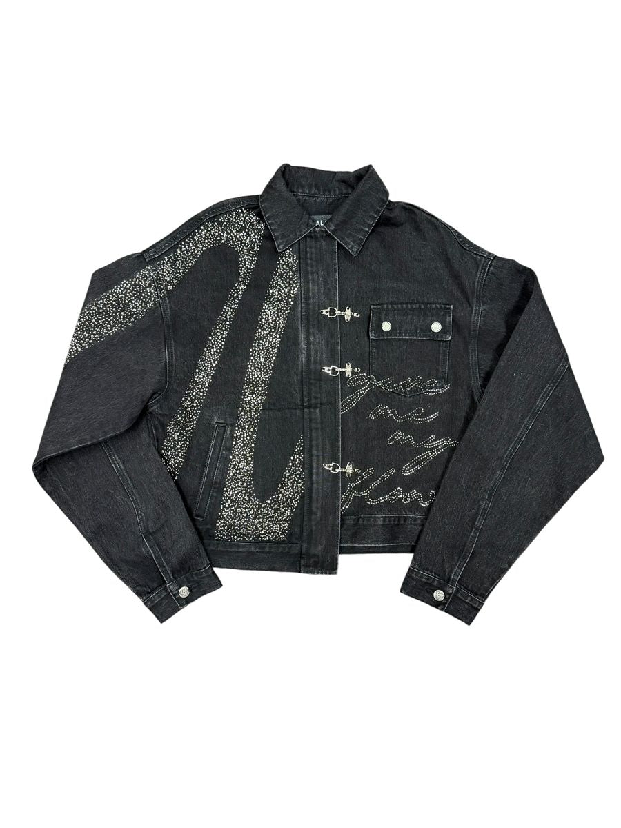 Valabasas Encrypted Rhinestone Trucker Jacket