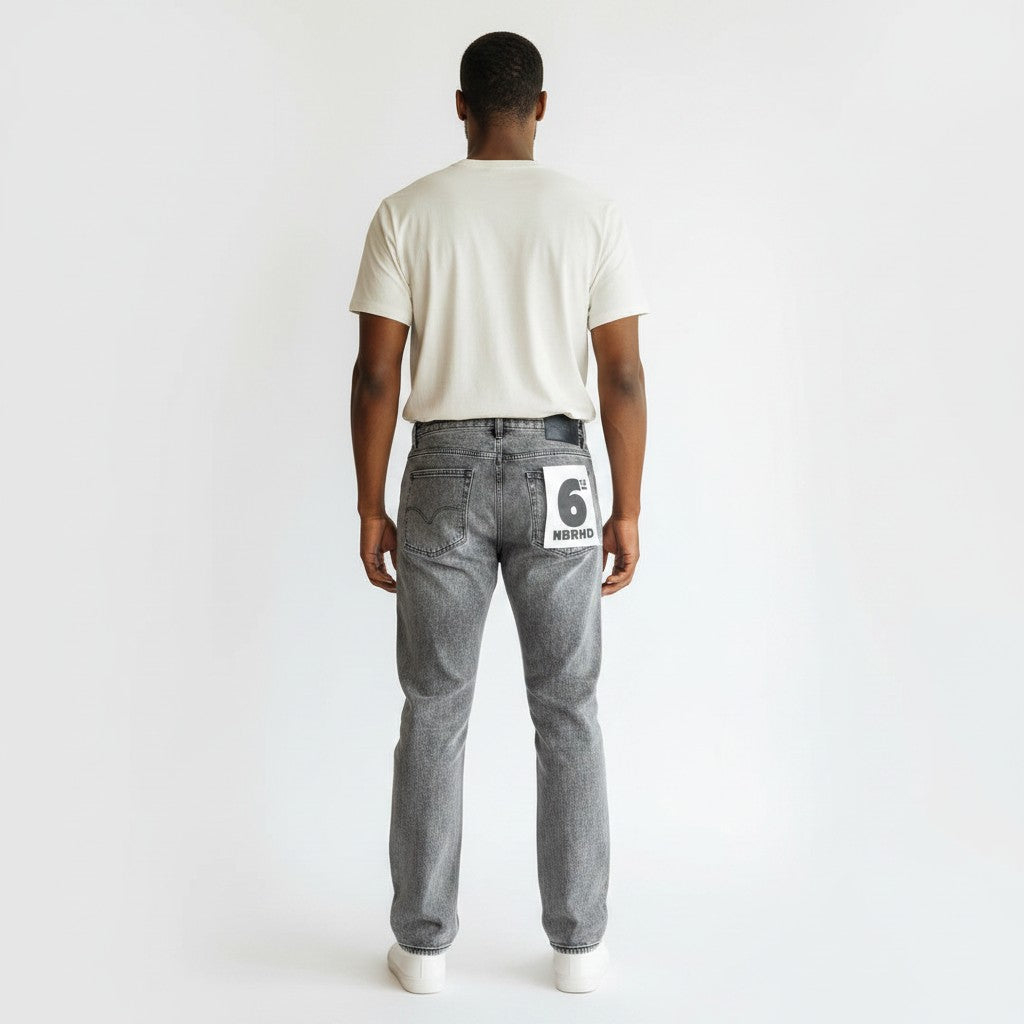 6th Nbrhd Chrome Jeans - Textured Panels