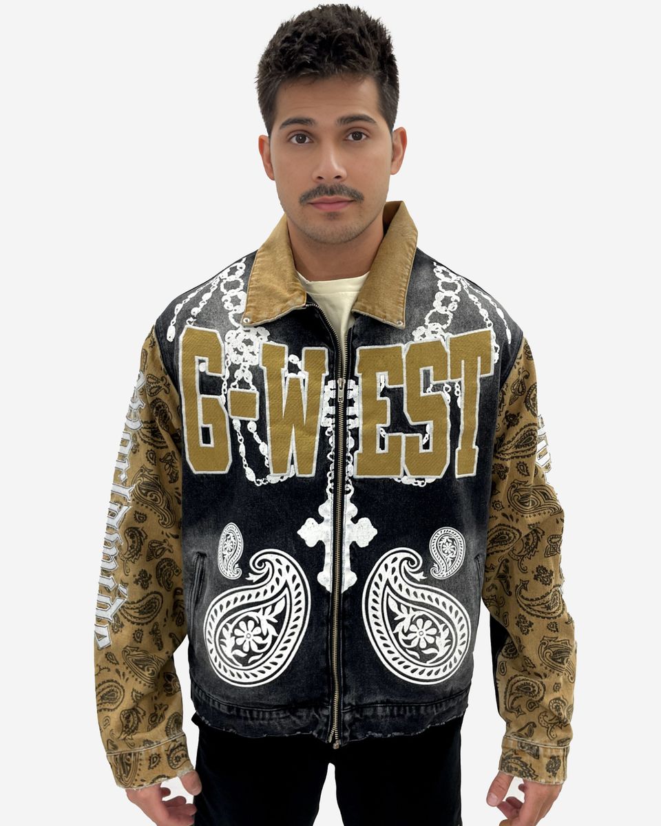G-West Denim Paisley Jacket