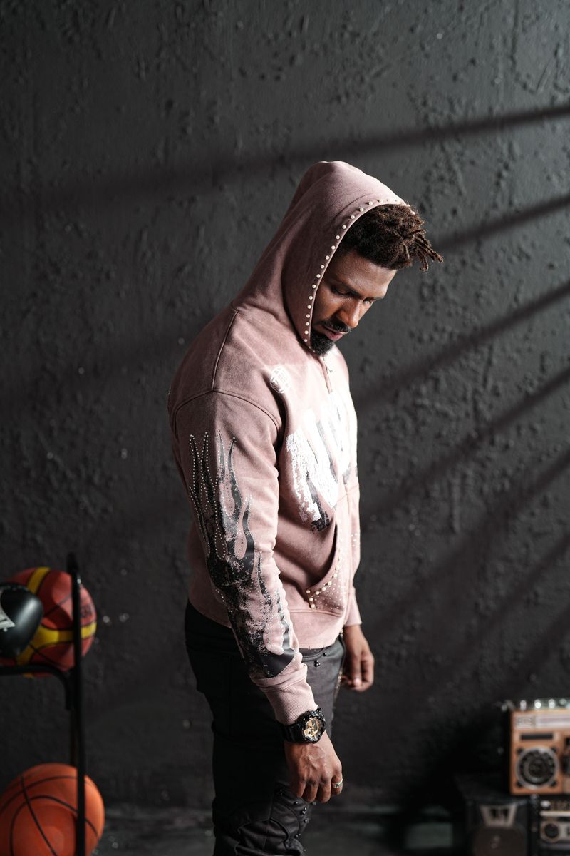 Elite Premium Mens Pink Hoodie