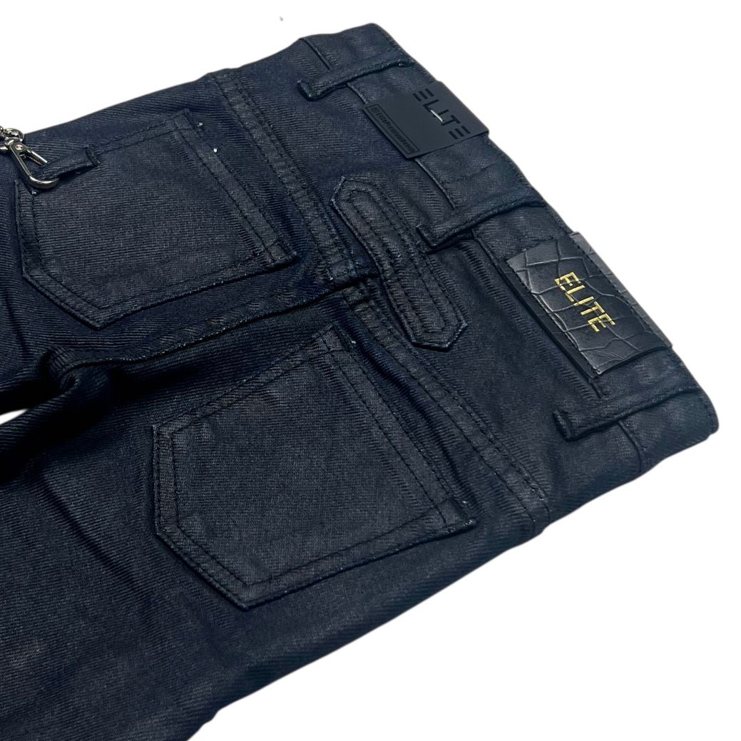 Wax Secret Stone Zipper Youth Jean