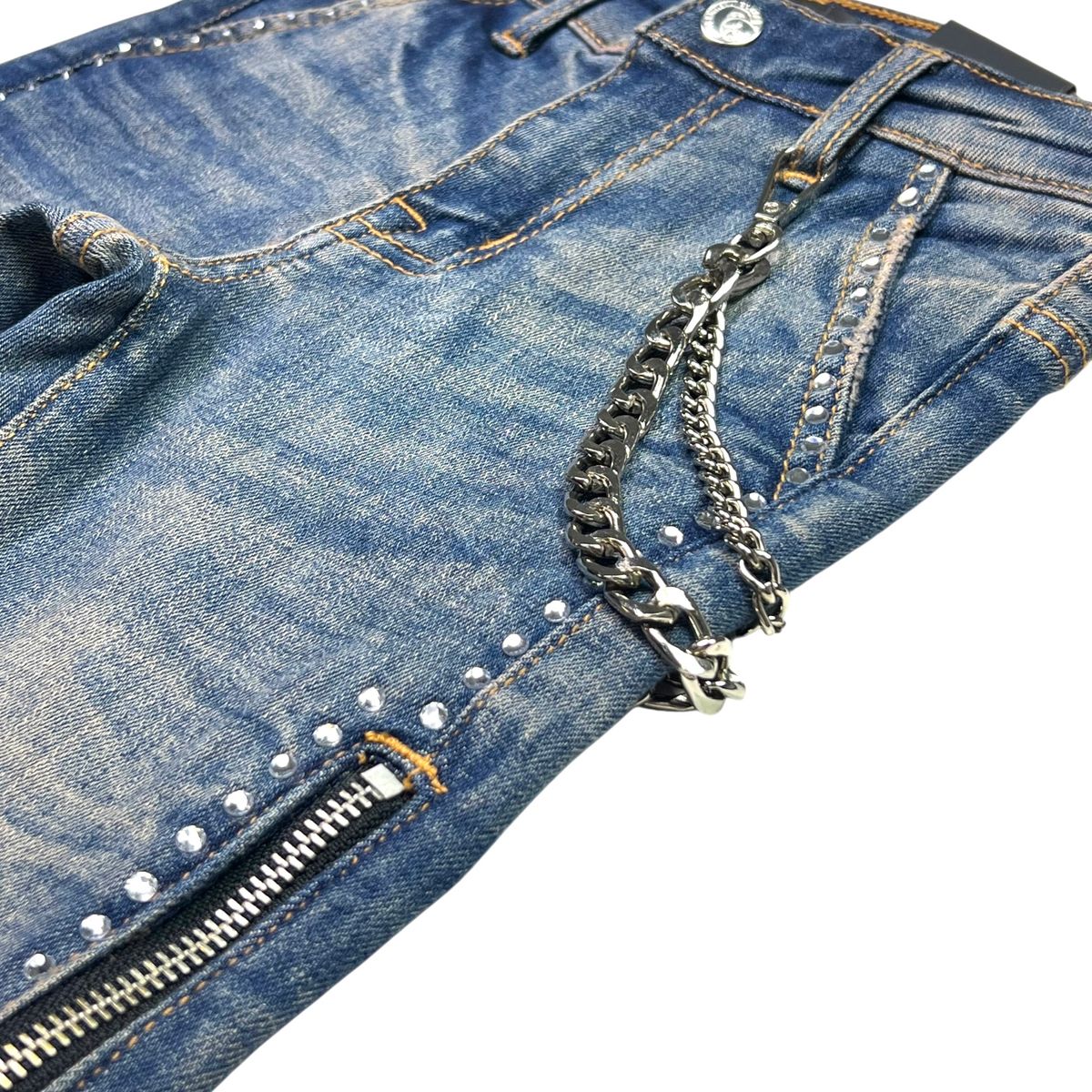 Vintage Secret Stone Zipper Youth Jeans