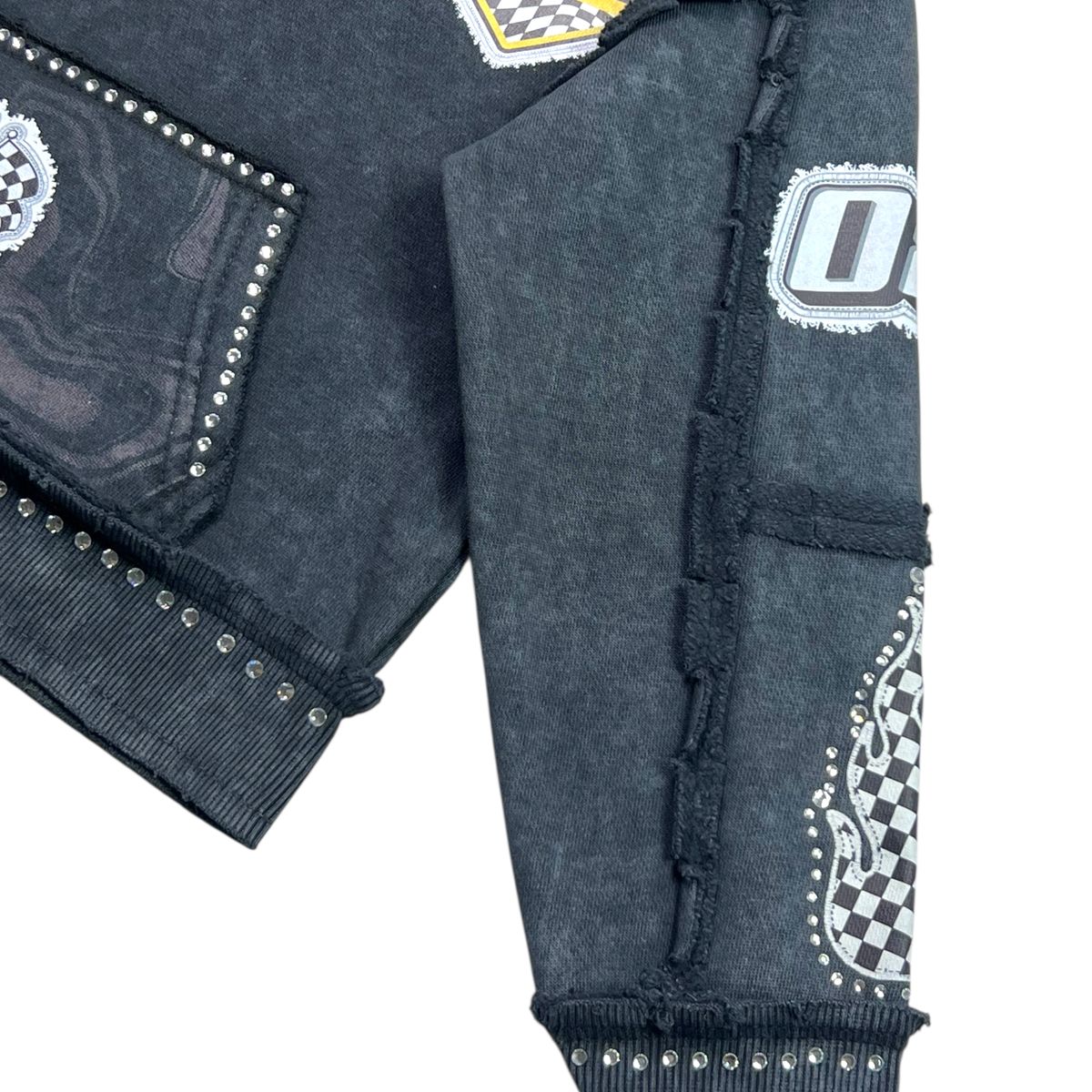 Elite Premium Youth Strong Rhinestone Hoodie - Black