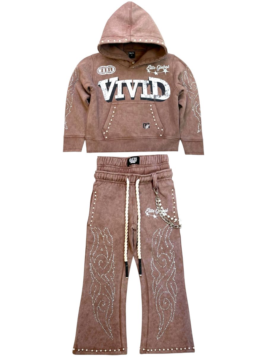 Elite Premium Youths Hoodie - Brown