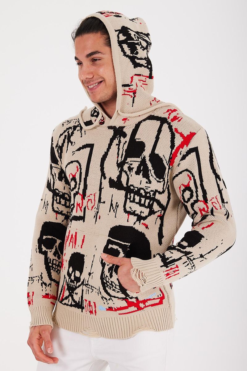 1 In A Million Hoodie - Skull Pattern