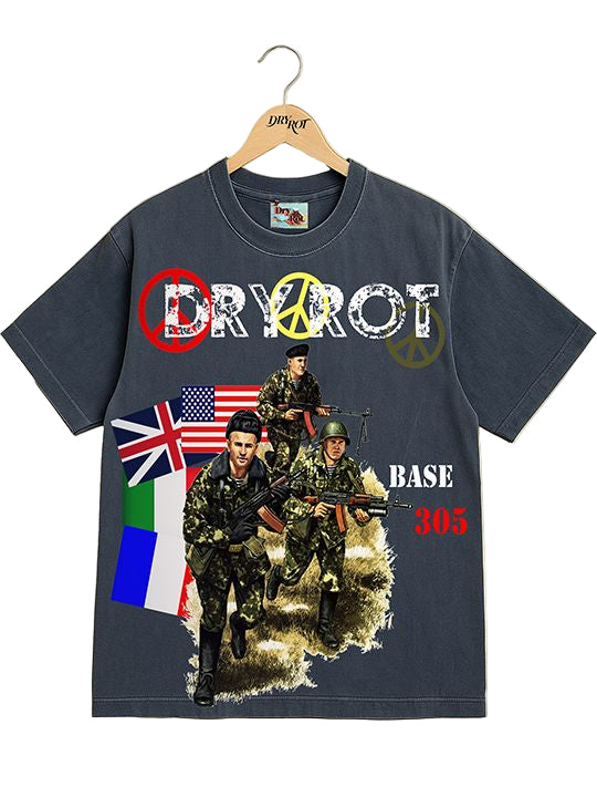 Dry Rot "Dry Rot War Ready Grey" T-Shirt - Charcoal
