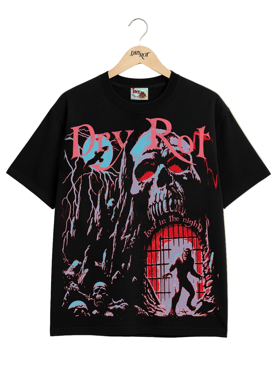 Dry Rot "Lost in The Night" Men's Black T-Shirt
