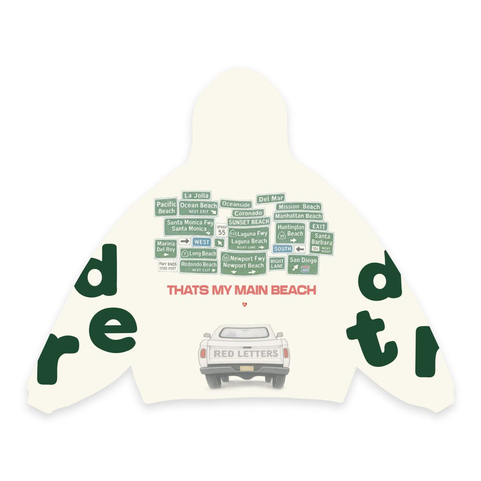 Red Letters Main Beach Hoodie