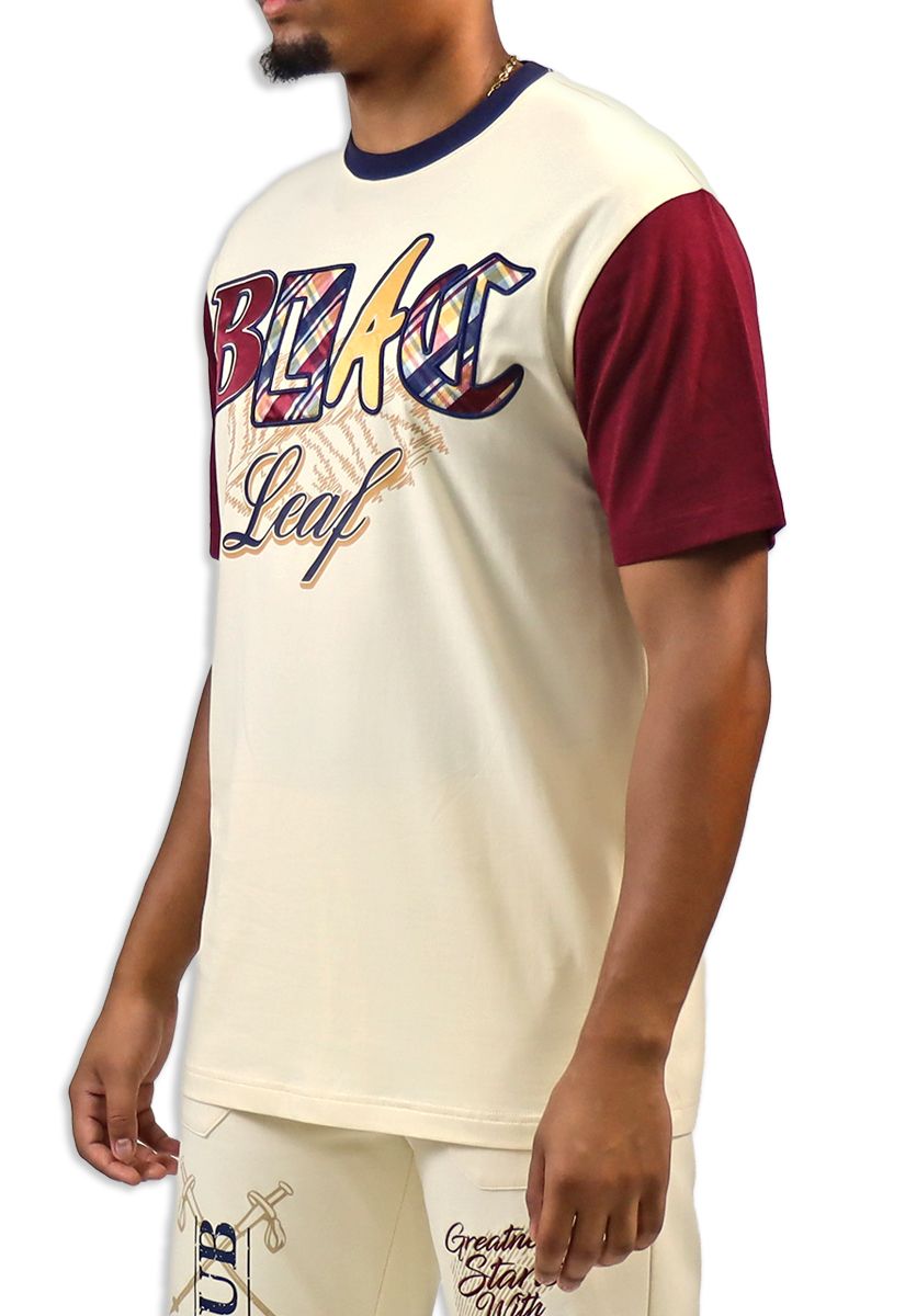 Black Leaf Elite T-Shirt - Cream Color