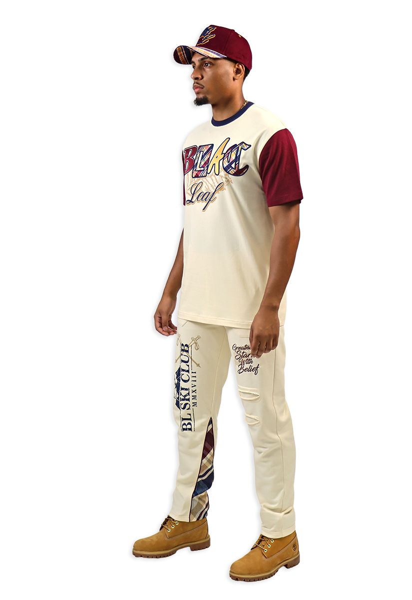 Black Leaf Elite T-Shirt - Cream Color