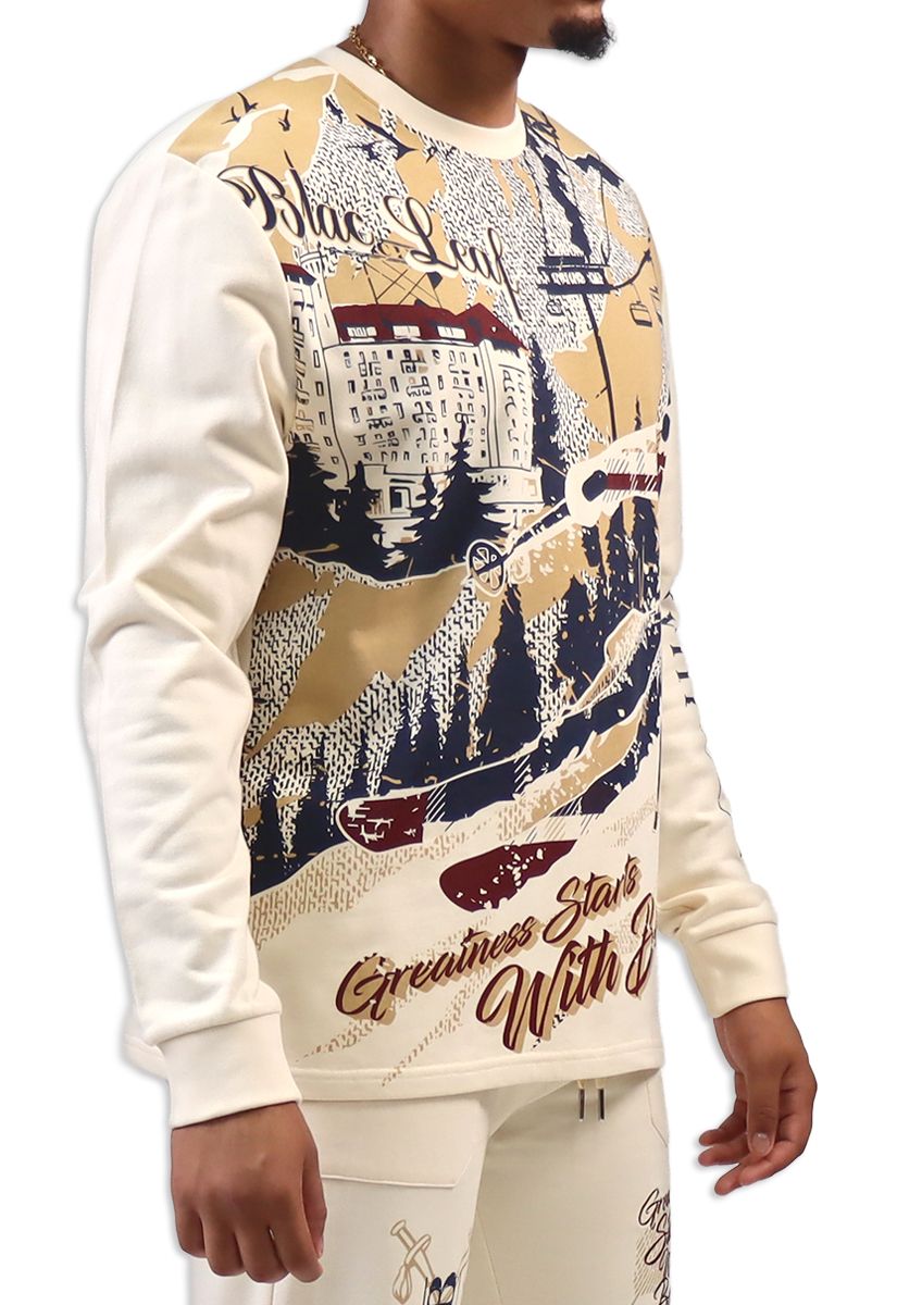 Black Leaf Bl Elite Crewneck Men's Sweatshirt