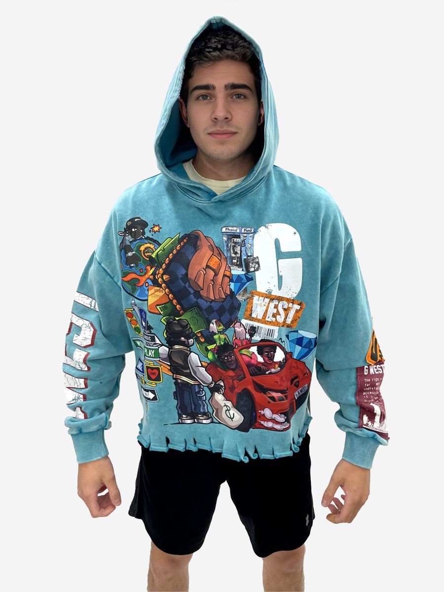 G-West Complicated Graphic Hoodie - Graphic Print