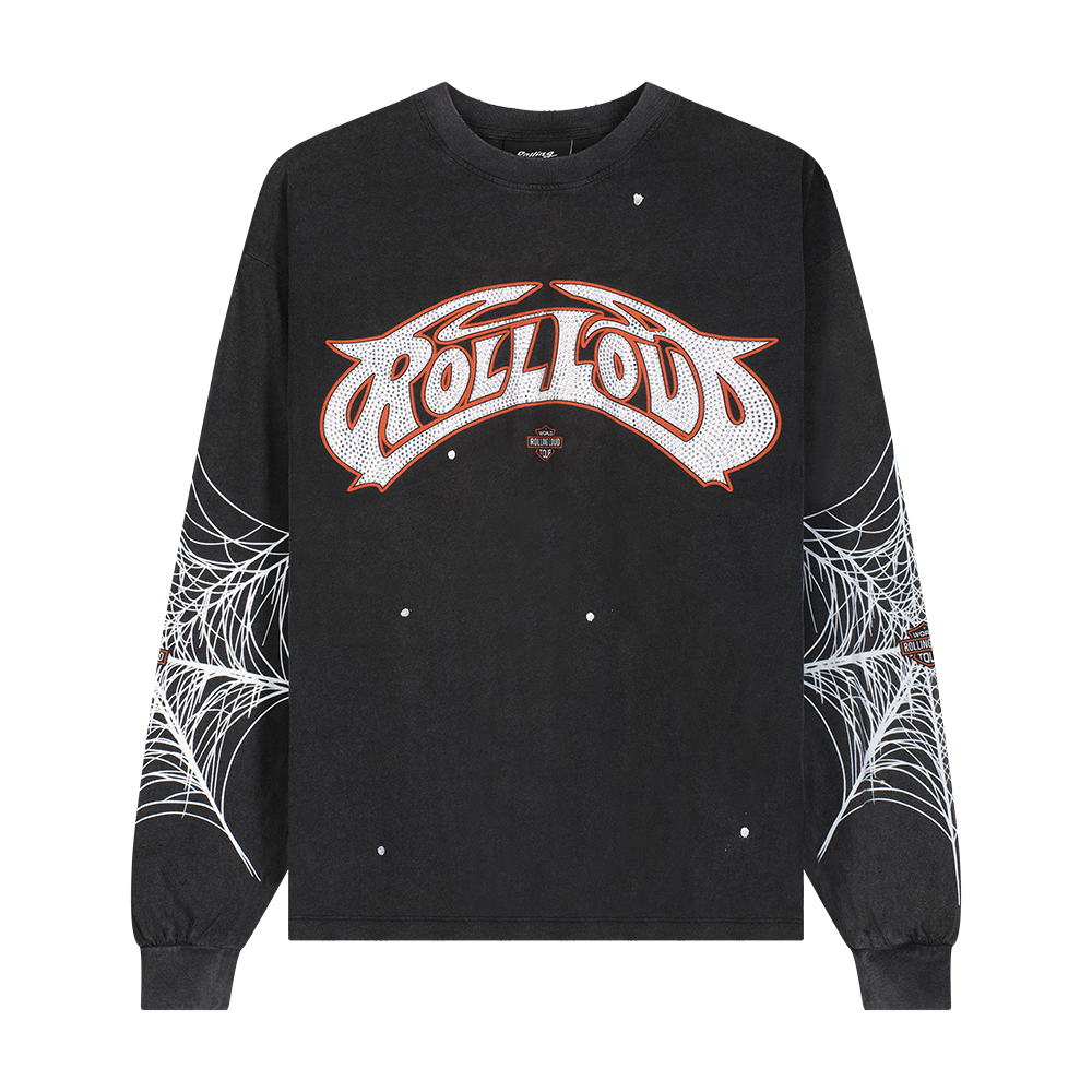 Rolling Loud "Kotp Rhinestone" - Black Long Sleeve T-Shirt