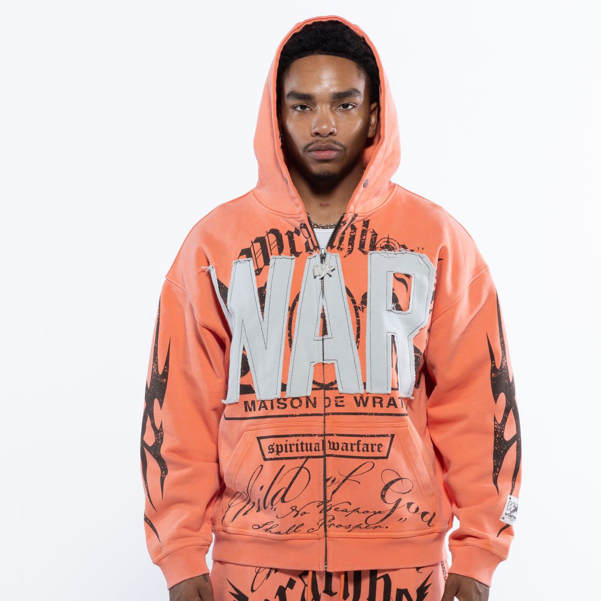Wrathboy Hard To Kill Fullzip Hoodie - Orange